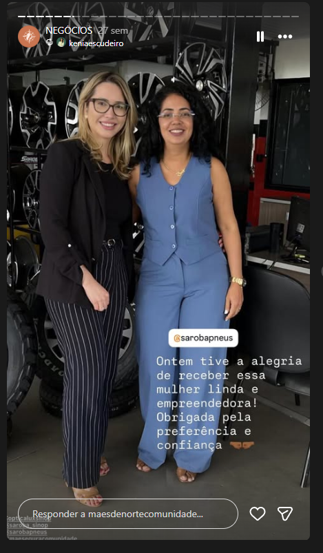 Mulheres empreendedoras em empresa local
